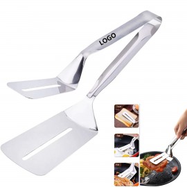 Stainless Steel Food Spatula Tongs Clip with Logo