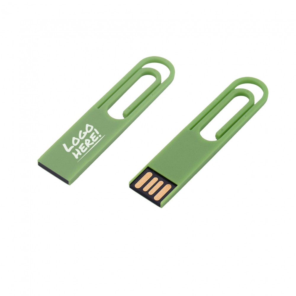 Logo Branded Paper Clip USB Flash Drive