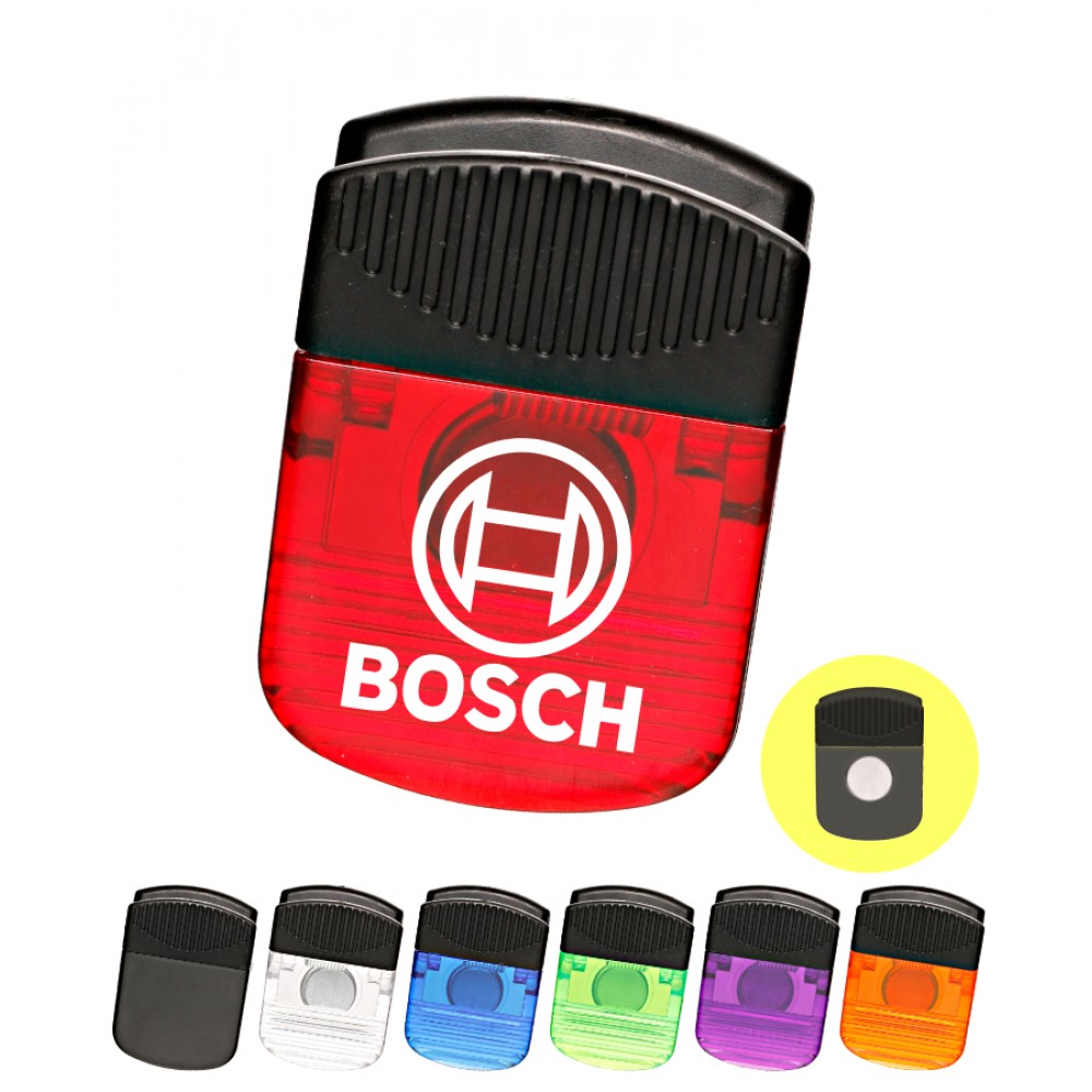 Wide Square Shaped Memo Clip w/ Magnetic Back Logo Branded Wide Square Shaped Memo Clip w/ Magnetic Back Logo Branded