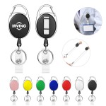 Oval Shape Retractable Badge Holder with Clip with Logo