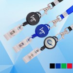 Custom Round Retractable Badge Holder with Lanyard
