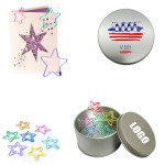 Promotional Color Star Shaped Paper Clips in Tin Box