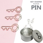 Key Shaped Paper Clips in Tin Box with Logo