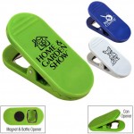 Promotional Magnetic Bottle Opener/Bag Clip (Spot Color)