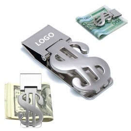 Dollar Shape 304 Stainless Steel Chip Clips with Logo  Dollar Shape 304 Stainless Steel Chip Clips with Logo