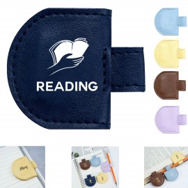 Custom Printed Semicircular Magnetic Bookmark with Pen Clip