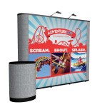 10' Straight Show 'N Rise Floor Kit (Mural w/ Fabric Ends) with Logo