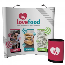 8' Echo Pop-Up Display Kit (Mural with Lights) with Logo  8