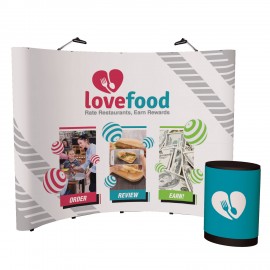 10' Echo Pop-Up Display Kit (Mural with Lights) with Logo