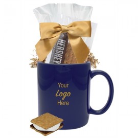 Smores Kit with Blue Gift Mug with Logo