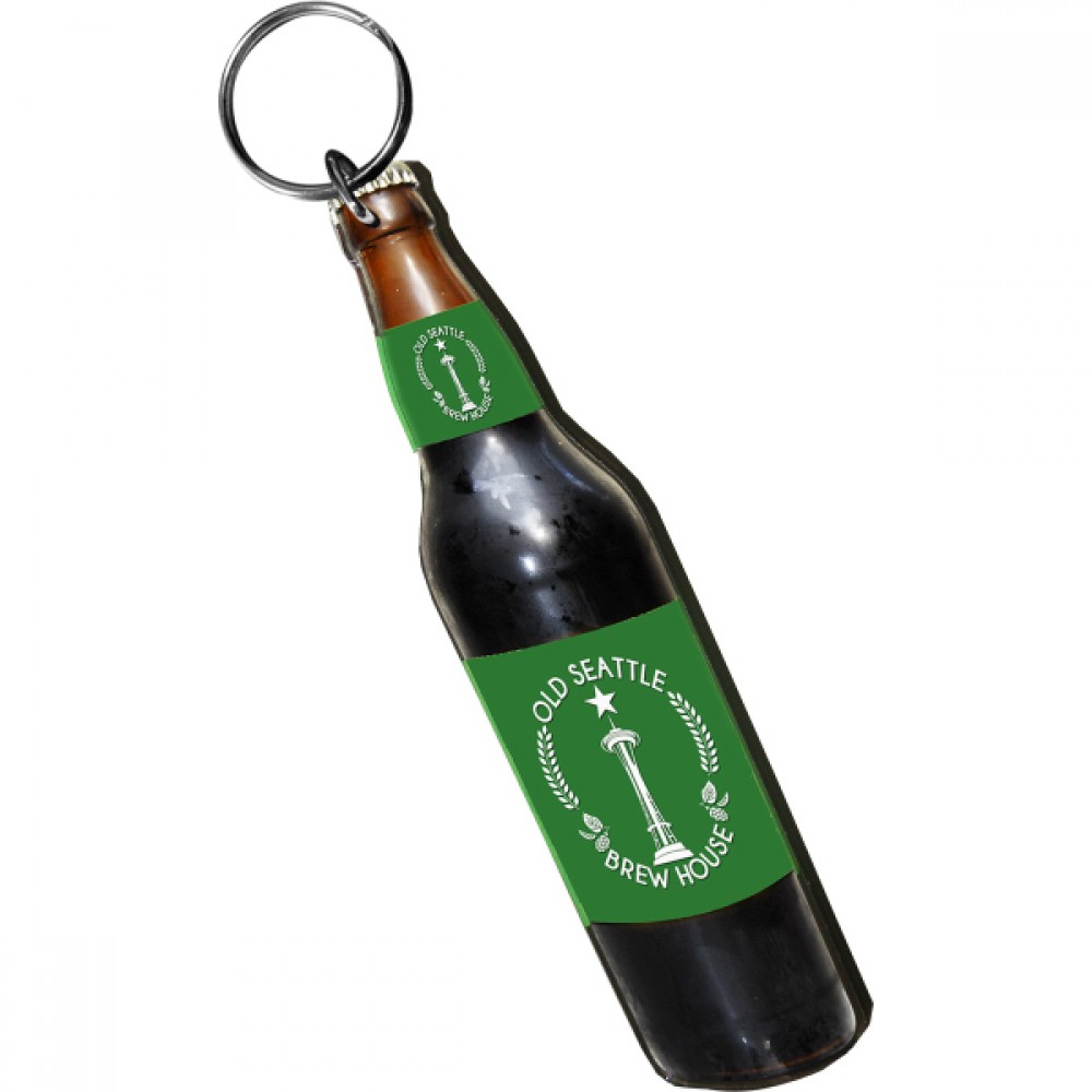 Custom Beer Bottle Shaped Keychain