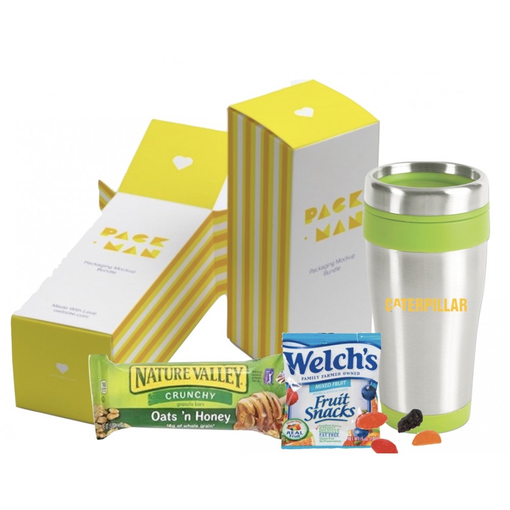 Custom Printed Employee Welcome with Tumbler and Snacks Custom Printed Employee Welcome with Tumbler and Snacks