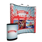 8' Curved Show 'N Rise Floor Display Kit (Full Mural) with Logo