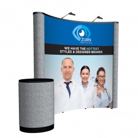Customized 8' Curved ARISE Floor Display Kit (Mural with Fabric Ends)