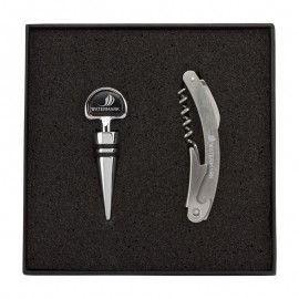 Silver Spring 2-Piece Wine Set with Logo  Silver Spring 2-Piece Wine Set with Logo