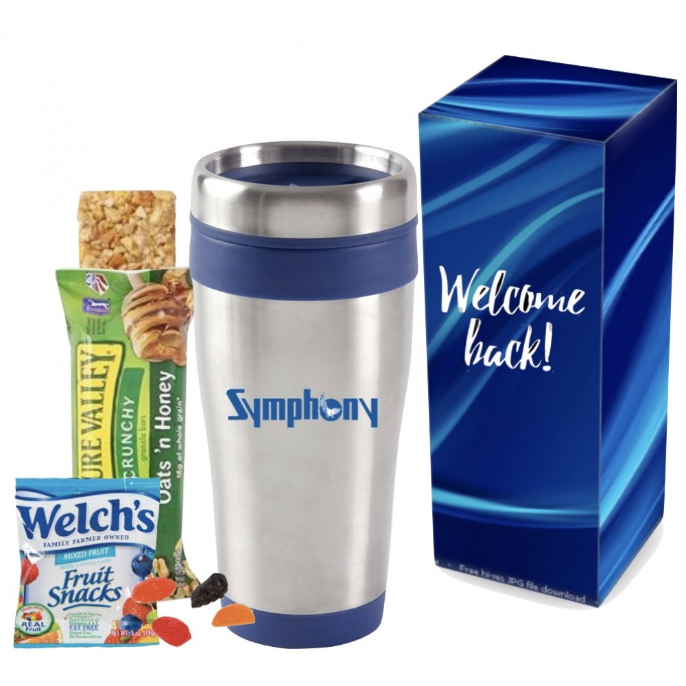 Full Color Box with Tumbler and Snacks Custom Printed Full Color Box with Tumbler and Snacks Custom Printed