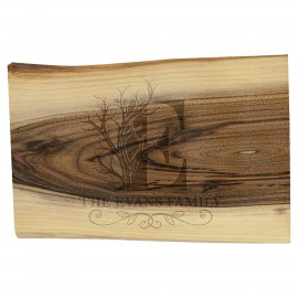 Promotional 9" x 6" Black Walnut Bar Cutting Board