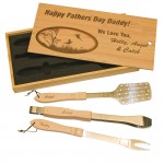 Personalized BBQ Tool Gift Set - Laser Engraved