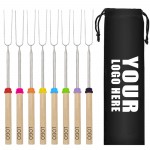 Stainless Steel BBQ Fork with Wooden Handle with Logo