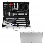 26-Piece BBQ Grill Accessories Set in Aluminum Case with Logo