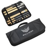 Personalized Redwood 10-piece Stainless Steel BBQ Set with Carrying Bag