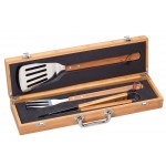 Bamboo BBQ Set - 3 pcs with Logo