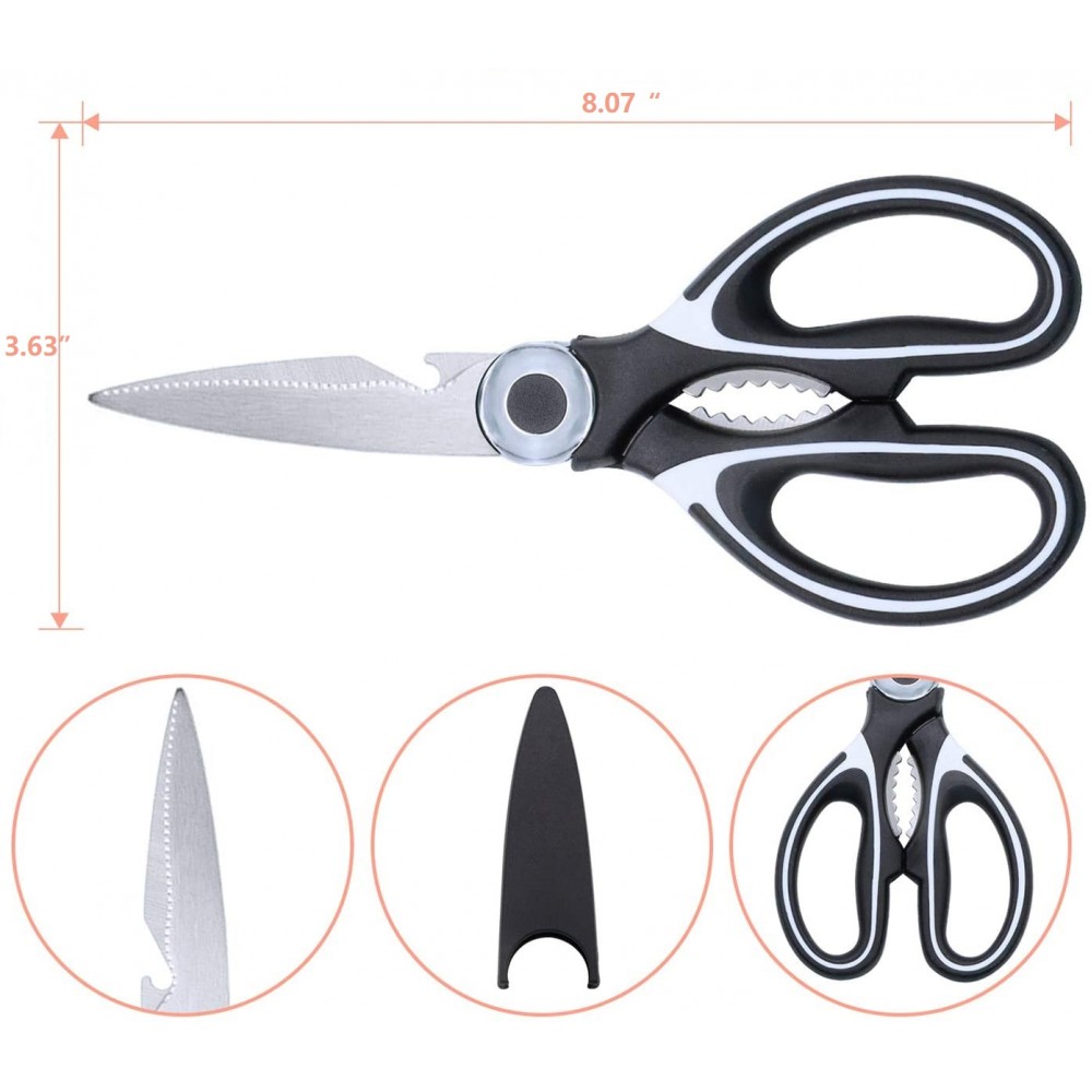 Heavy Duty Shears Ultra Sharp Stainless Steel Multi-function Kitchen Scissors with Logo