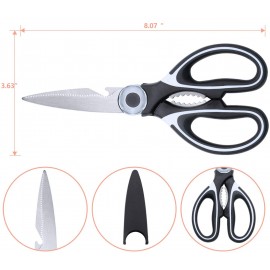 Logo Branded Heavy Duty Shears Ultra Sharp Stainless Steel Multi-function Kitchen Scissors