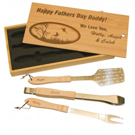 BBQ Tool Gift Set - Laser Engraved with Logo