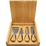 Bamboo Cheese Set w/4 Tools with Logo
