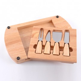 Black Marble Cheese Board Set with Knives with Logo