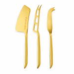 Logo Branded Viski Gold Cheese Knives