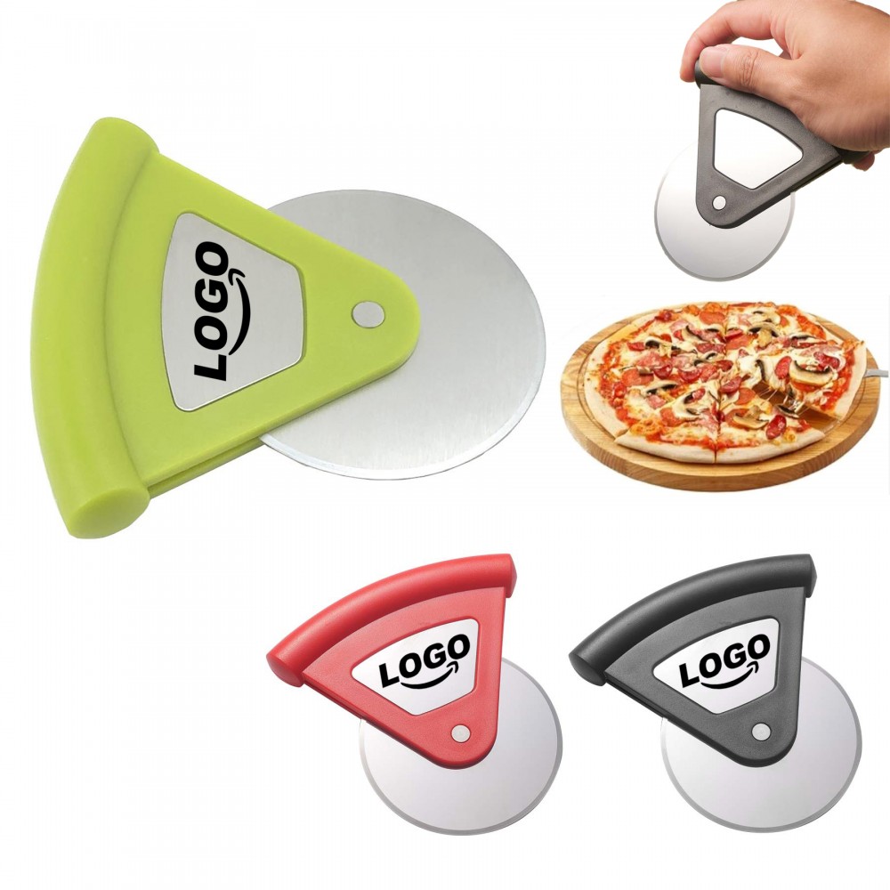 Stainless Steel Wheel Pizza Cutter Logo Branded