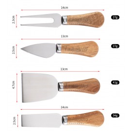 Promotional 4 Piece Stainless Steel Cheese Knife Set