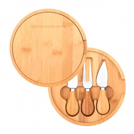 Havarti Bamboo Cheese Board Set Custom Printed