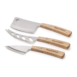 Logo Branded Batali 3pc Cheese Knife Set