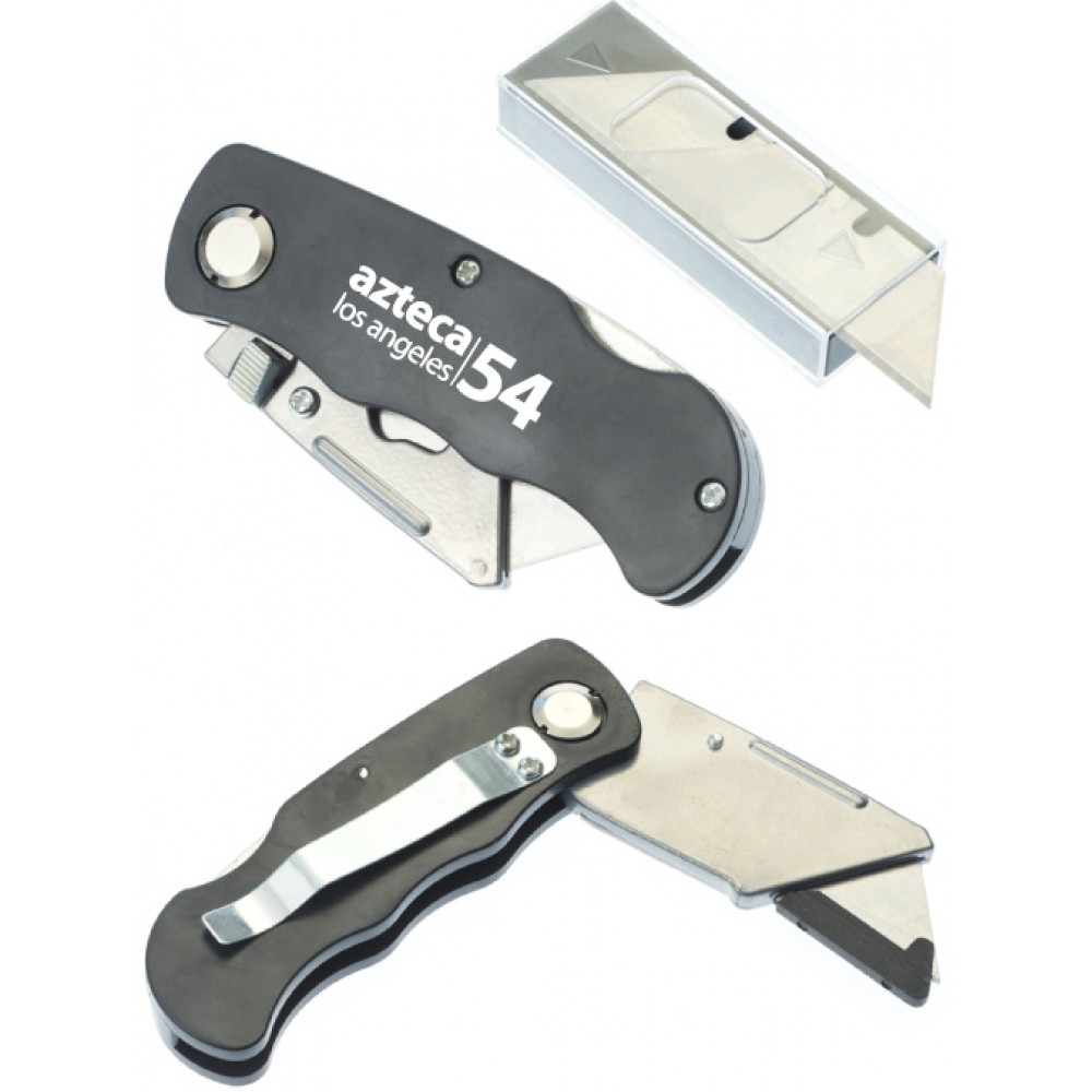 6" Utility folding knife with 5 extra blades with Logo 6" Utility folding knife with 5 extra blades with Logo