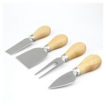 Customized Wooden Handle Cheese Slicer Butter knife Set