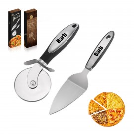 Quality Stainless Steel Pizza Cutter Set with Logo