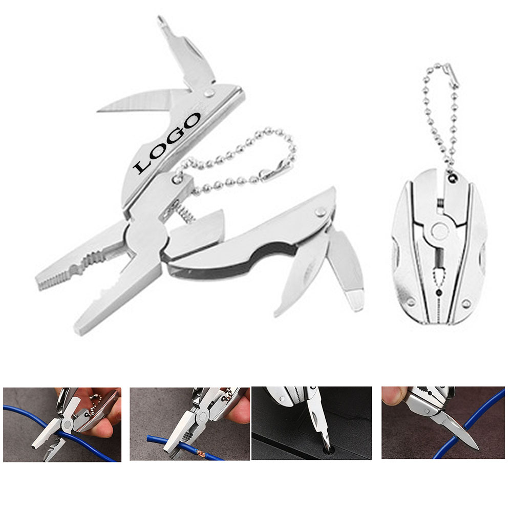 5-in-1 Multifunctional Stainless Steel Pliers & Mini Wrench Tool Set with Logo 5-in-1 Multifunctional Stainless Steel Pliers & Mini Wrench Tool Set with Logo