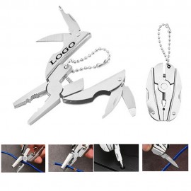 5-in-1 Multifunctional Stainless Steel Pliers & Mini Wrench Tool Set Custom Imprinted
