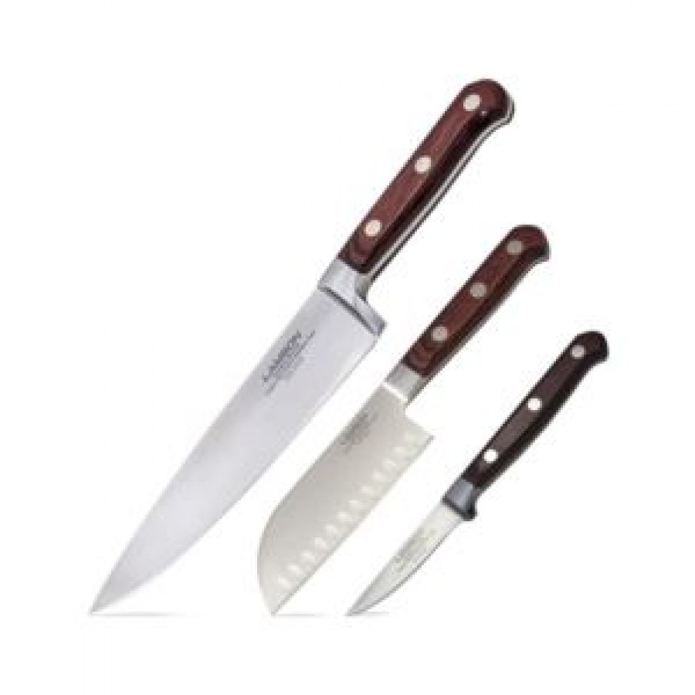 Custom Imprinted Silver Series Forged 3 Piece Cook Set Custom Imprinted Silver Series Forged 3 Piece Cook Set