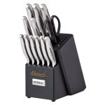 Logo Branded Oneida 14 Piece Knife Set with Built-in Sharpener