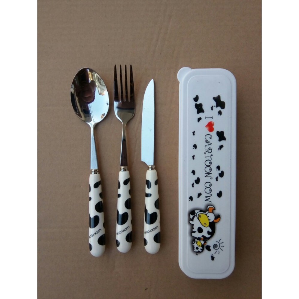 Stainless Steel Cutlery 3 Piece Set with Plastic Bag Custom Imprinted Stainless Steel Cutlery 3 Piece Set with Plastic Bag Custom Imprinted