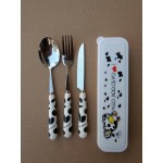 Stainless Steel Cutlery 3 Piece Set with Plastic Bag Custom Imprinted