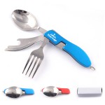 Custom Imprinted Folding Detachable Camping Utensils Cutlery Set Tableware