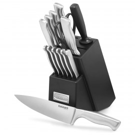 Cuisinart Stainless Steel Hollow Handle 15 Piece Cutlery Block Set Custom Printed