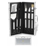 Custom Imprinted 5-Piece Stainless Steel Primary Griller Barbecue Set with Knife & Spatula