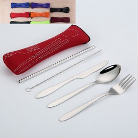 Customized Stainless Steel Flatware Set With Neoprene Case