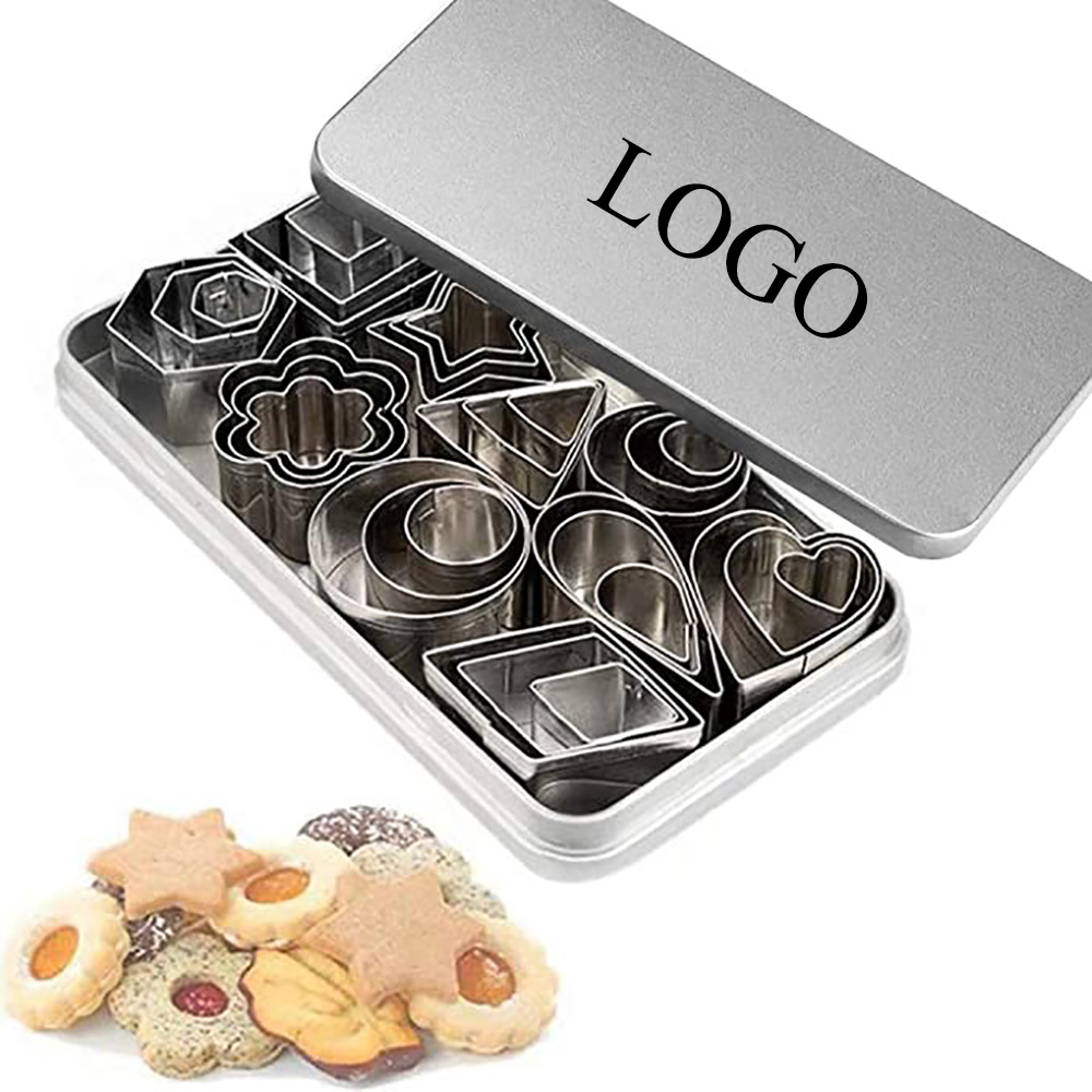Personalized 30Pcs Stainless Steel Cookie Cutter Mold Set - Customized Logo